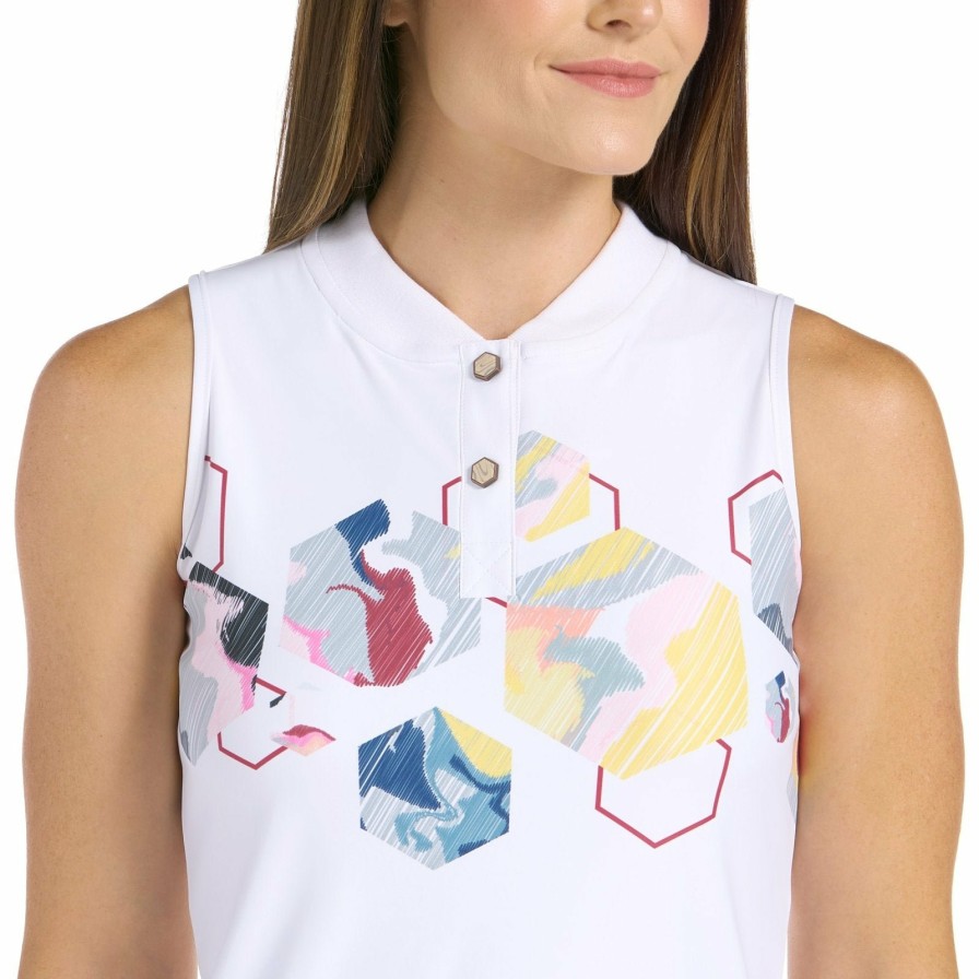 Tops SwingDish | Emery White/Print Top