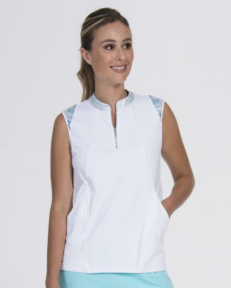 Tops SwingDish | Signature Sleeveless Resort White