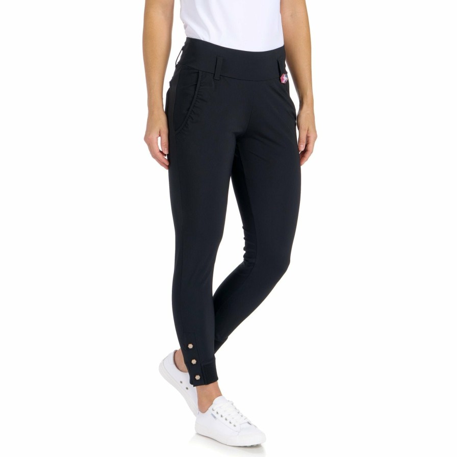 Bottoms SwingDish | Ariana Slim Black Jogger