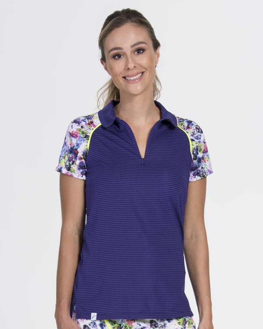 Tops SwingDish | Neon Grace Polo