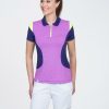 Tops SwingDish | Neon Harper Purple Combo Polo