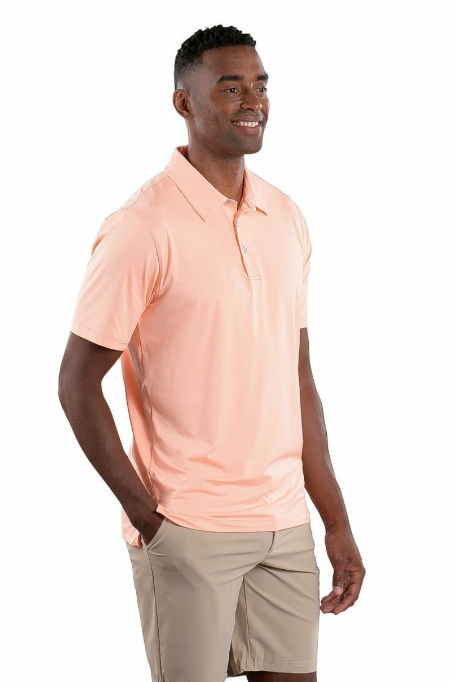 Men's Apparel SwingDish | Toby Polo In Ares Coral - Comfort Fit