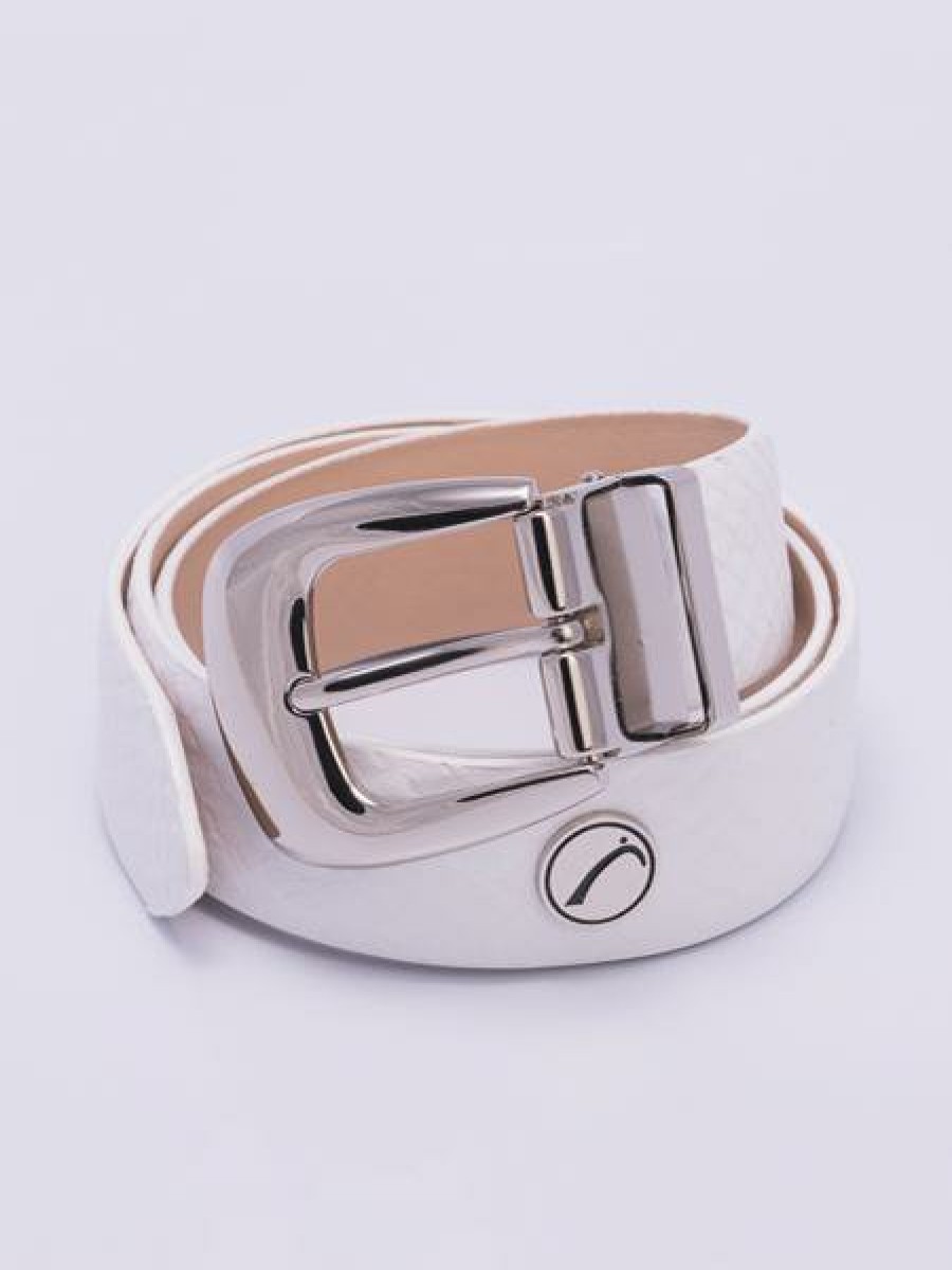 Accessories SwingDish | White Leather Belt