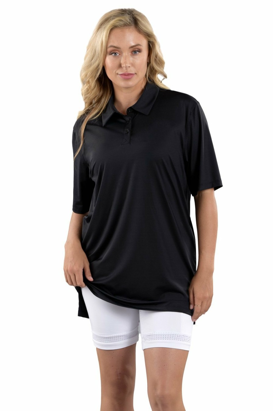 Tops SwingDish | Boyfriend Polo Black