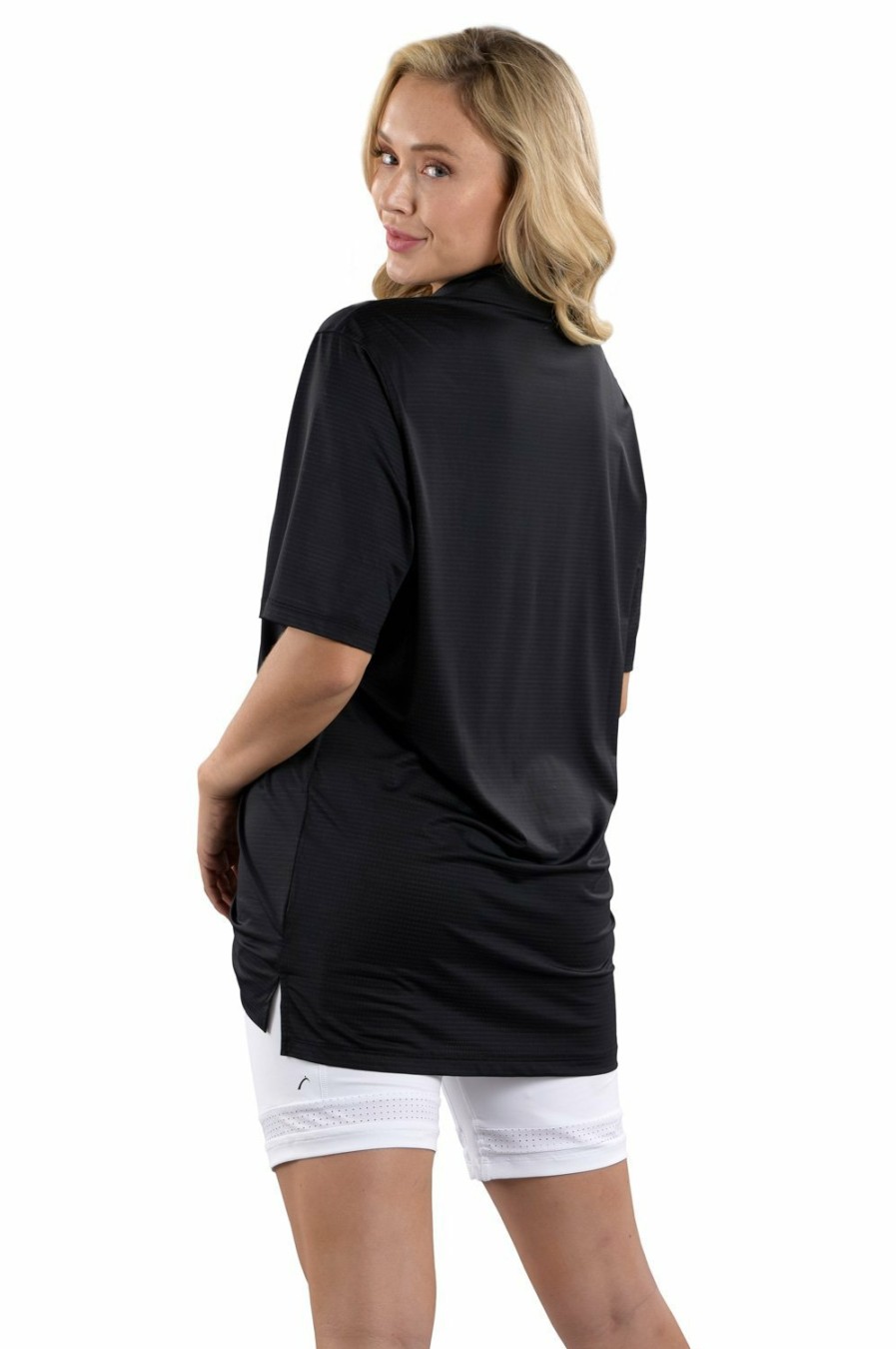 Tops SwingDish | Boyfriend Polo Black