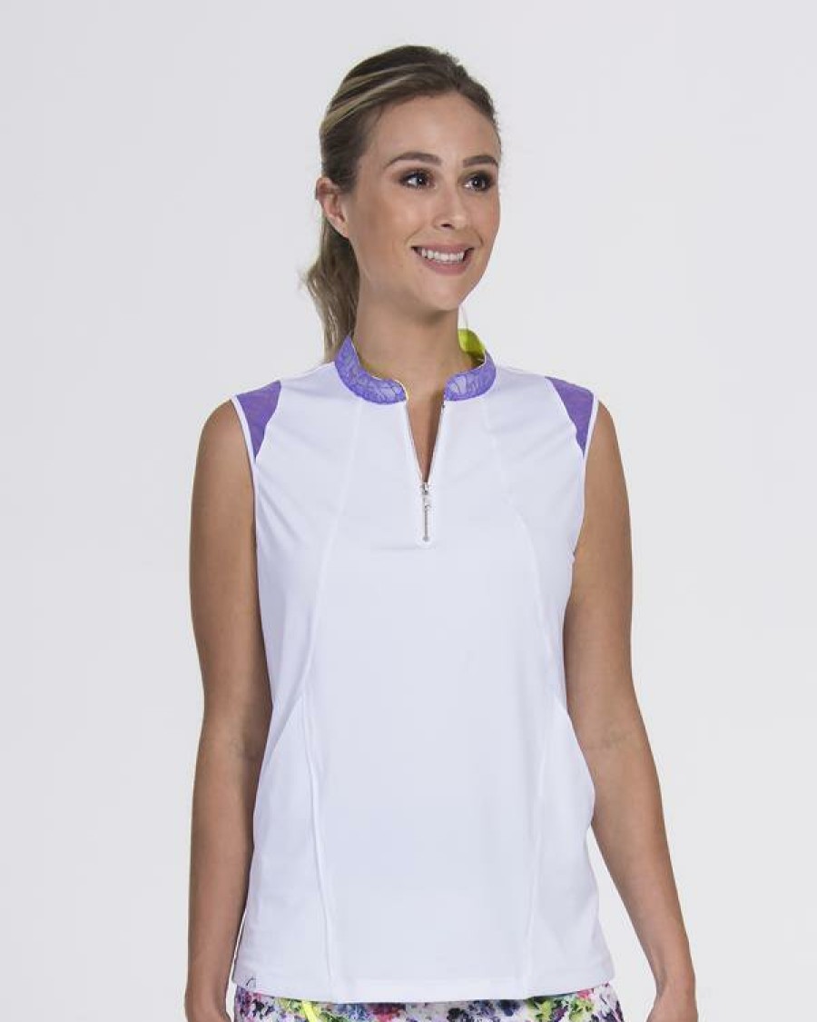 Tops SwingDish | Ivy White/Purple Rose