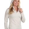 Tops SwingDish | Melanie Collared Cream Hoodie