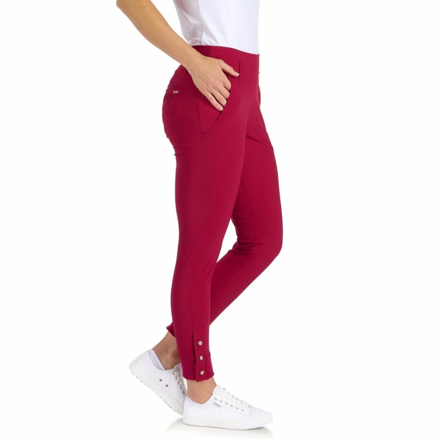 Bottoms SwingDish | Ariana Slim Crimson Jogger