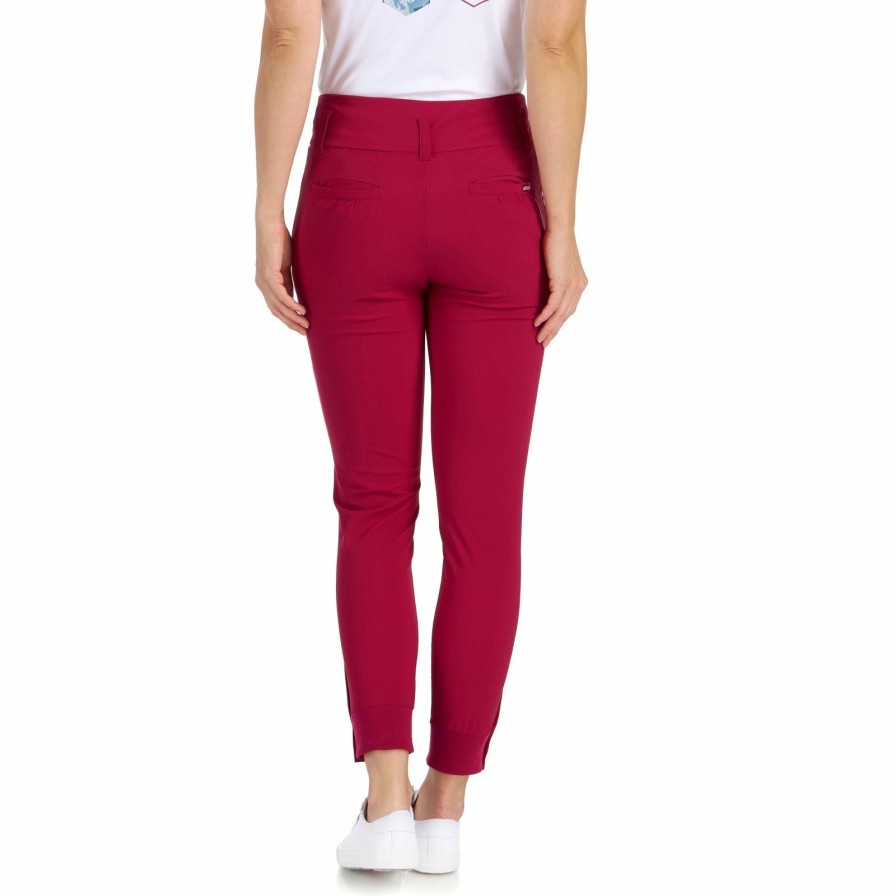 Bottoms SwingDish | Ariana Slim Crimson Jogger