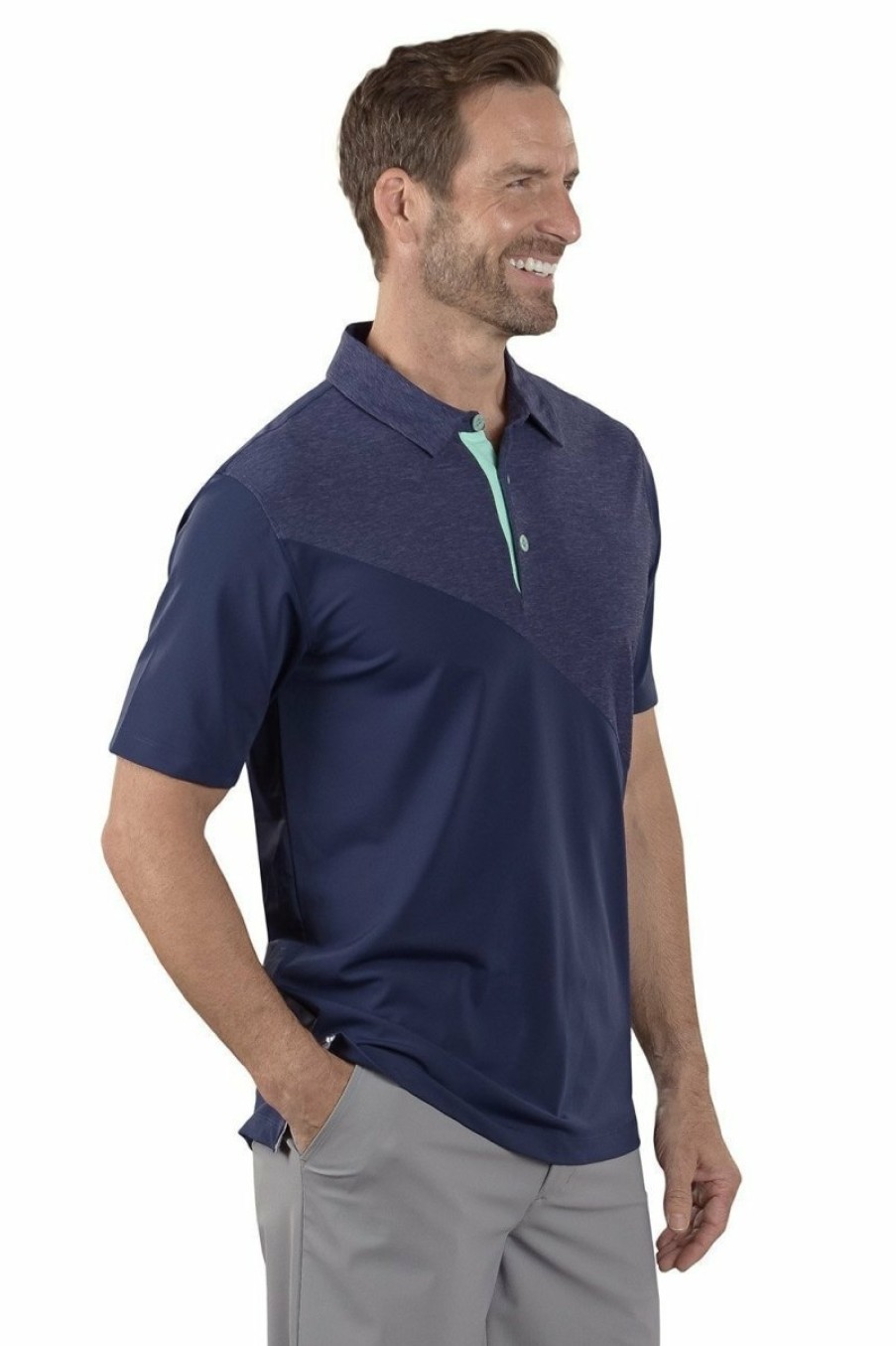 Men's Apparel SwingDish | Rick Navy Mix Polo