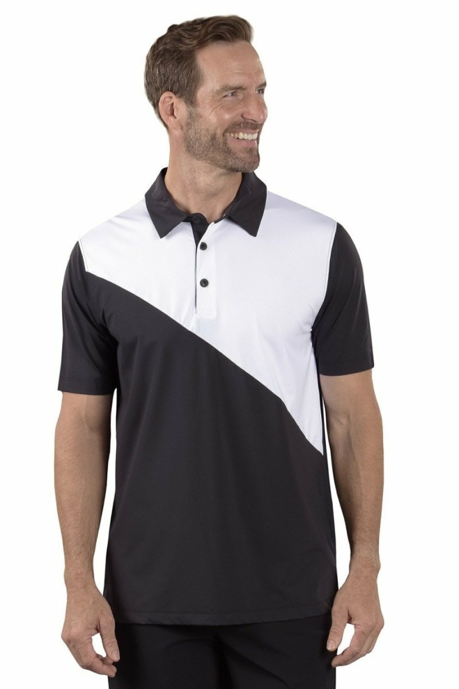 Men's Apparel SwingDish | Rick Black/White Polo