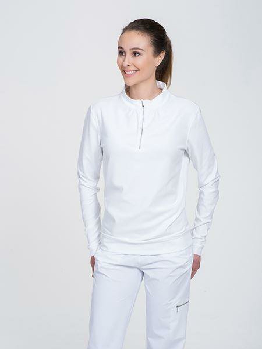 Outerwear|Tops SwingDish | White Boyfriend Pullover- Final Sale