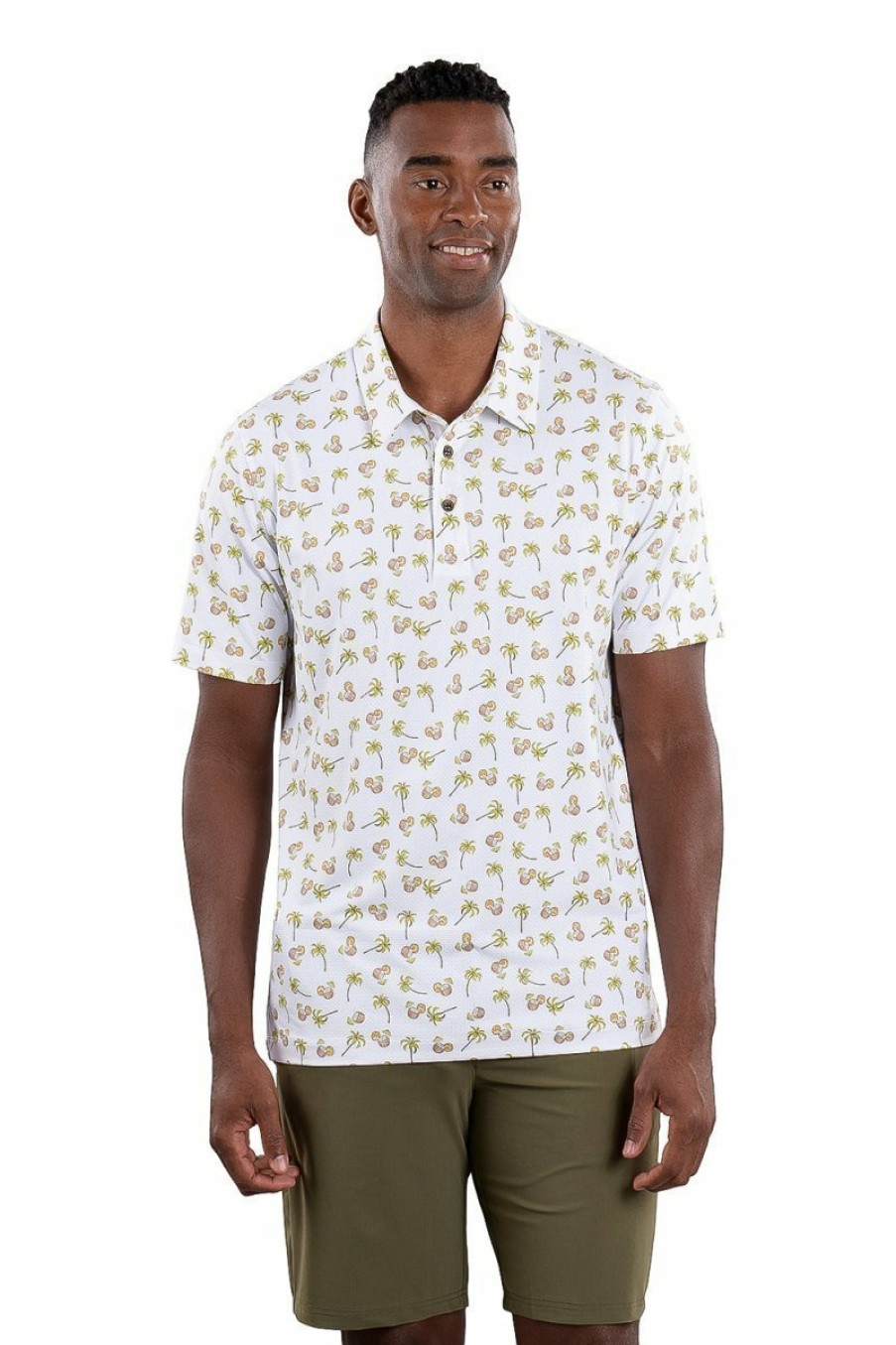 Men's Apparel SwingDish | Toby Polo Palm Tree Print