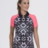 Tops SwingDish | Grace Polo Aztec/Coral